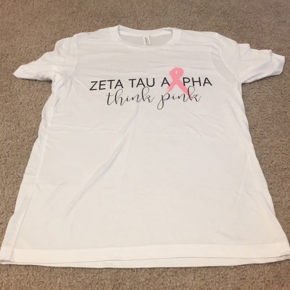 Zeta tau alpha think pink shirt